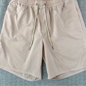 Men's Pink Drawstring Casual Shorts
